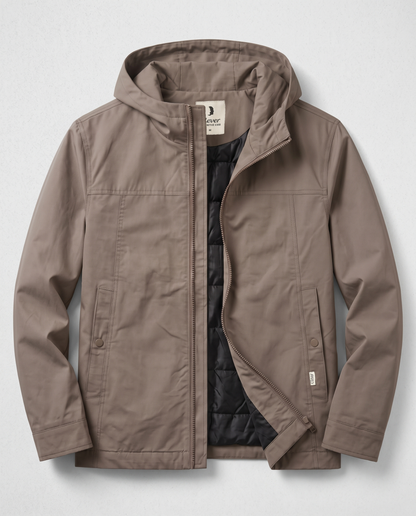 Practical jacket with hood -Cafe