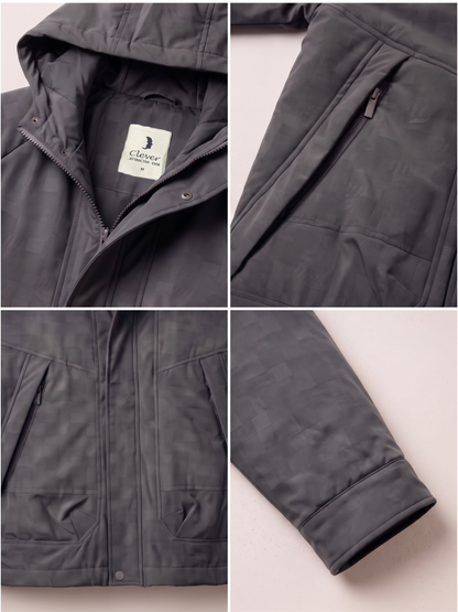 Hooded jacket with fine fabric -lead