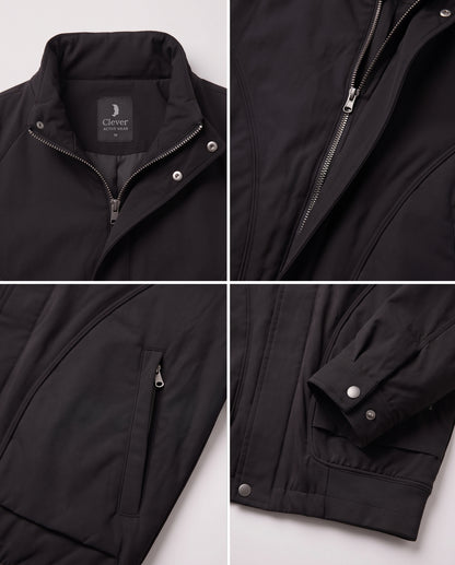 High-neck jacket -black