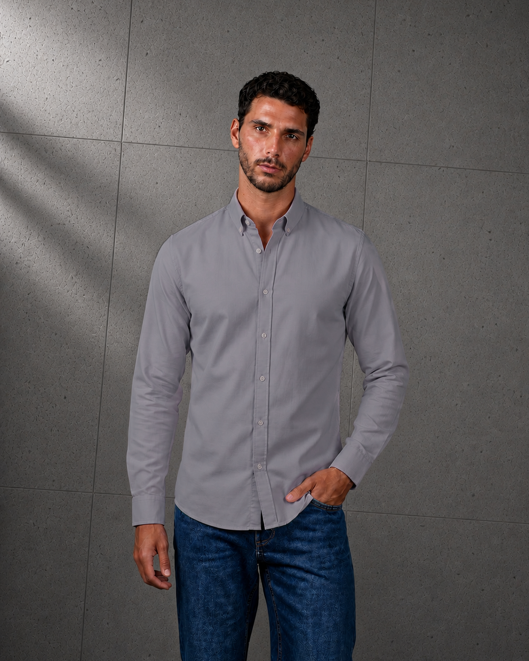 Mauve Plain Cotton Shirt