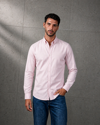Rose Plain Cotton Shirt