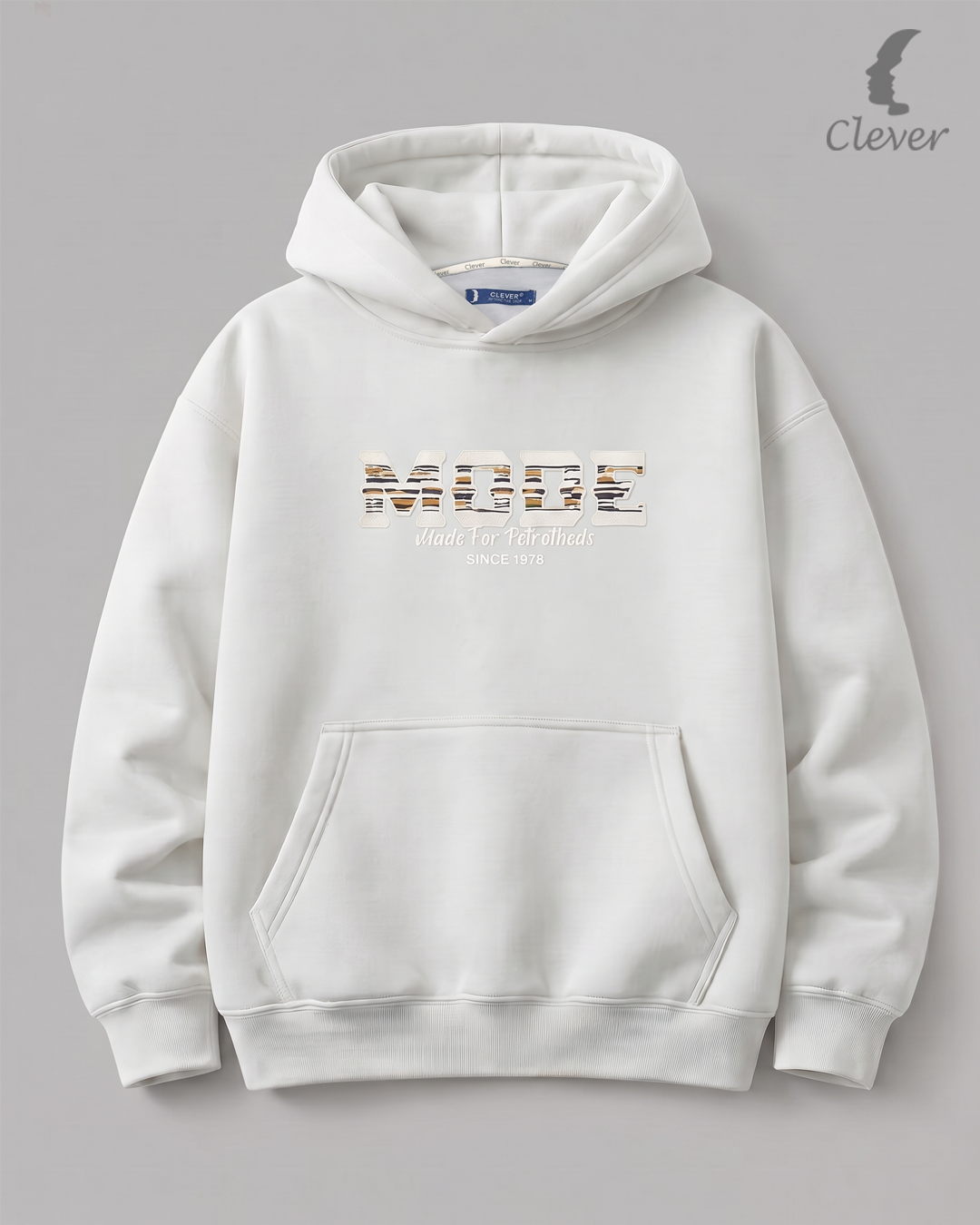 Hoodie with a prominent "MODE" print - Off White