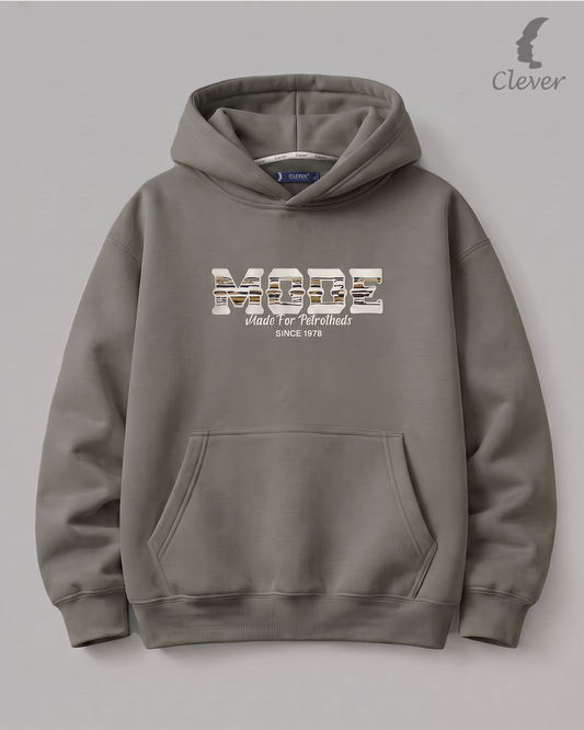 Hoodie with a prominent "MODE" print - cafe