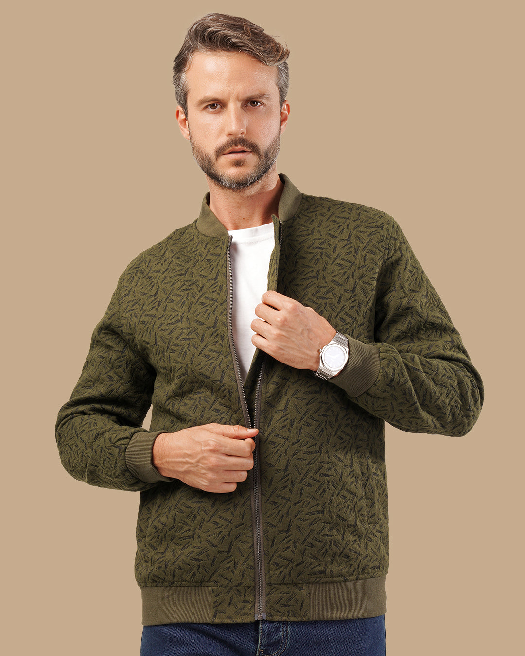 Oil Fur-Lined Wool Jacket