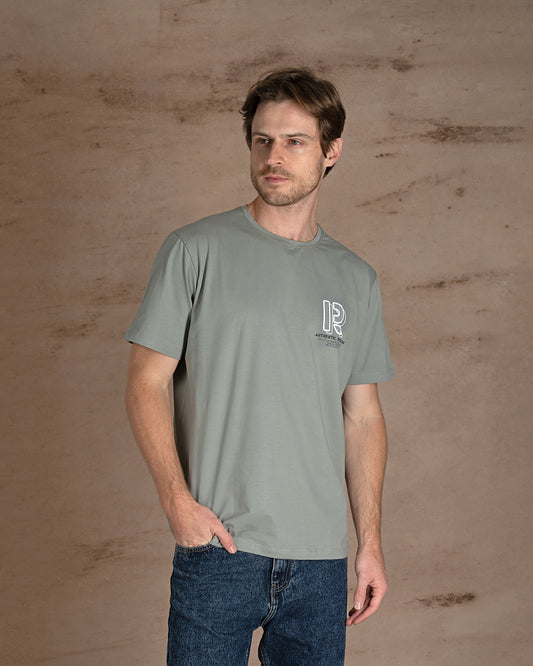 Dark Mint Dual-sided printed Cotton T-shirt