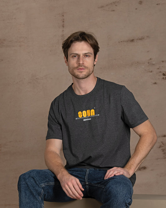 Charcoal printed Cotton T-shirt