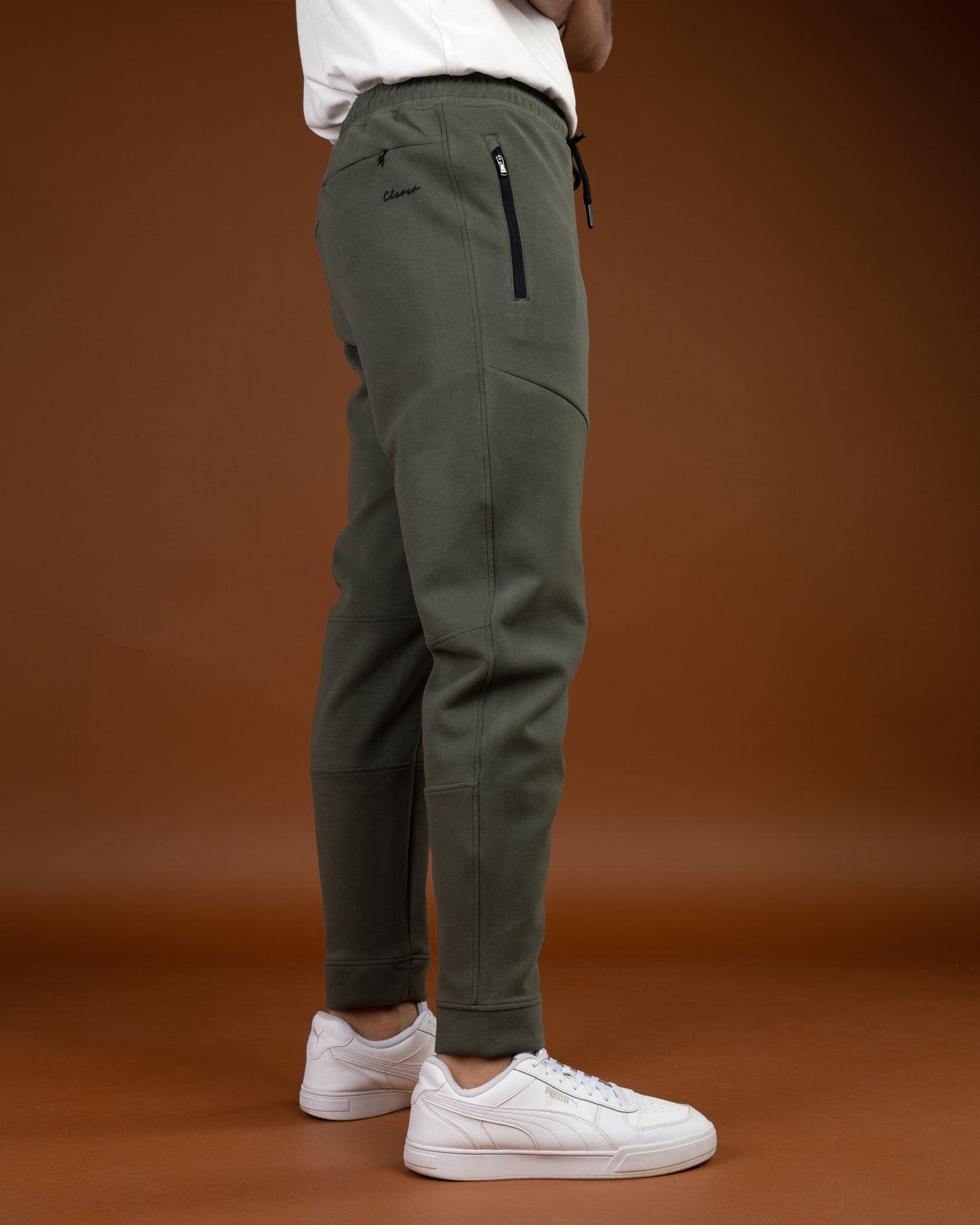 Oil Flex Zip-Pocket Cotton Joggers