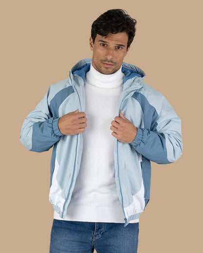 Indigo Color-block Sport Waterproof Jacket