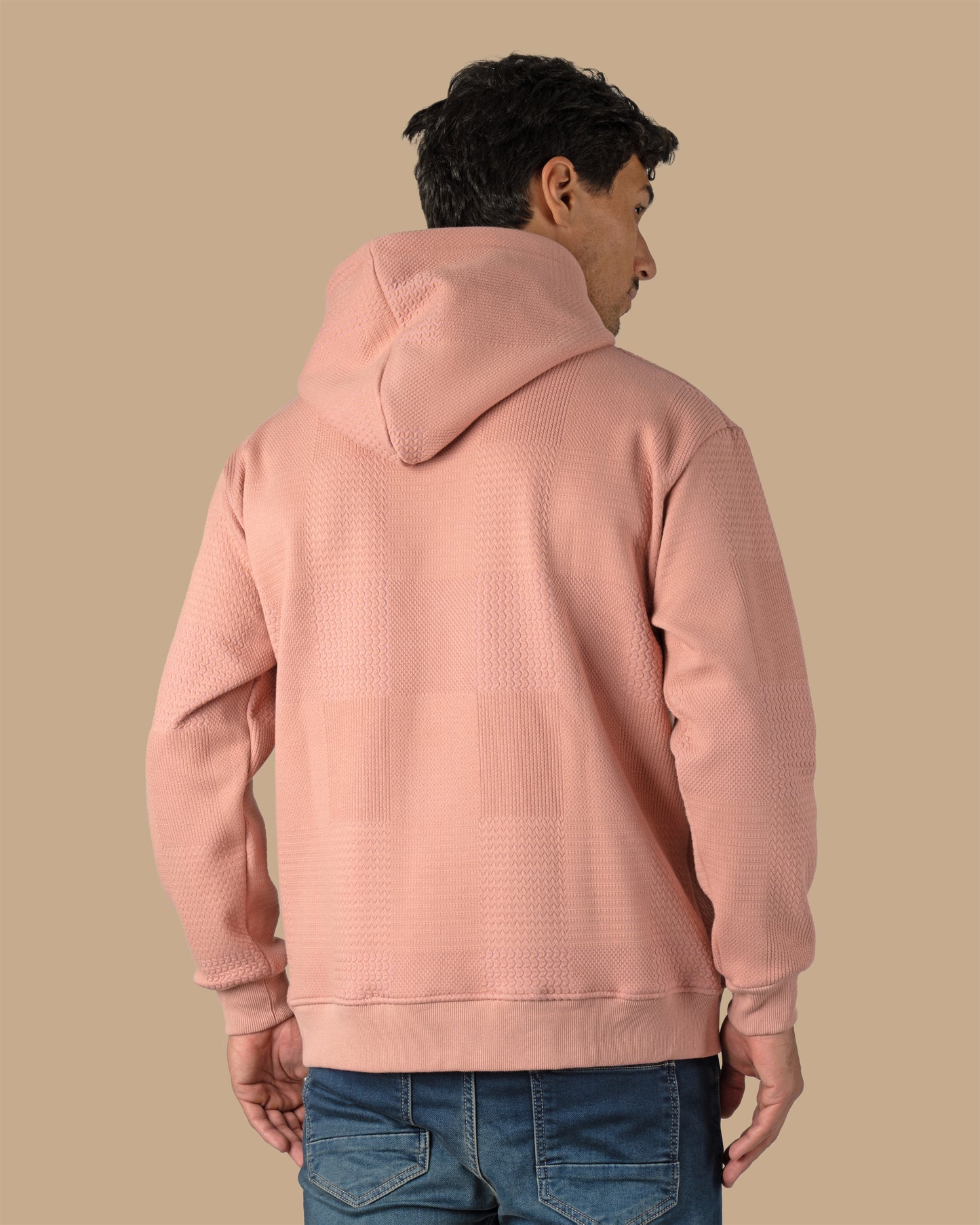 Rose Patterned Knit cotton Hoodie