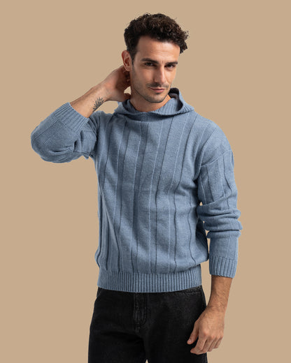 Petrol Knitted Tricot Pullover