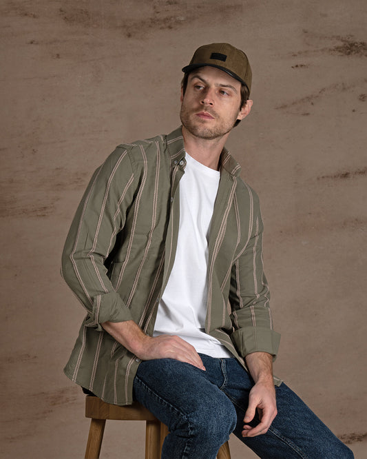 Oil striped Cotton shirt