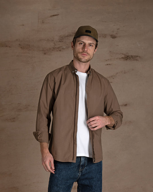 Brown Regular Fit Cotton shirt