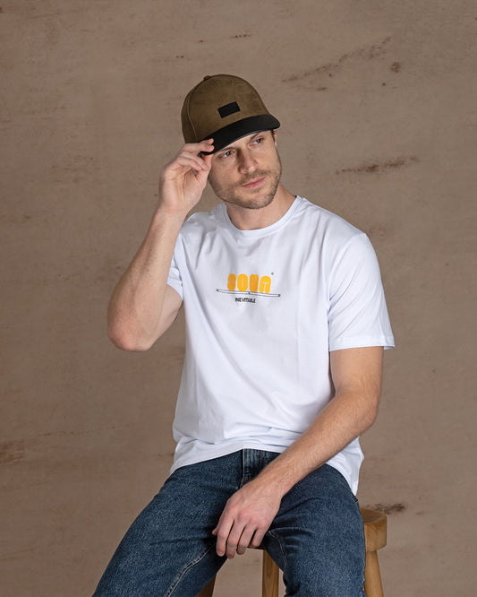 White printed Cotton T-shirt