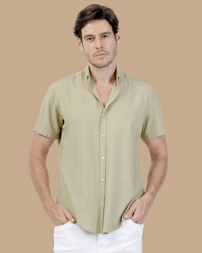 Light Olive Cotton shirt