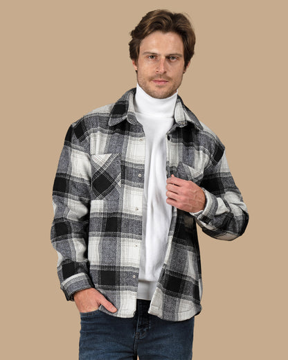 Charcoal Flannel checkered winter shirt