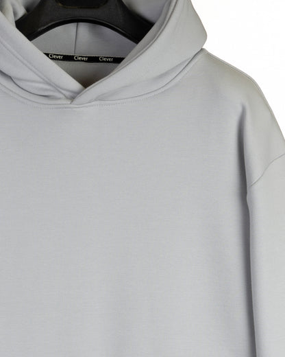 Grey Basic Cotton Hoodie