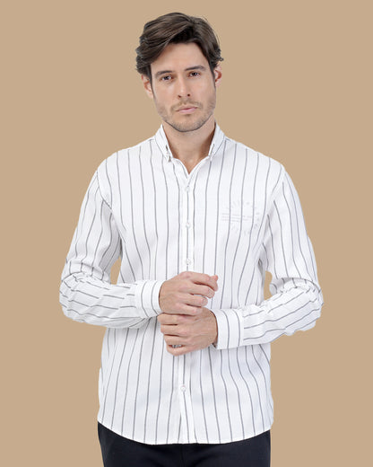 White Cotton Big size shirt