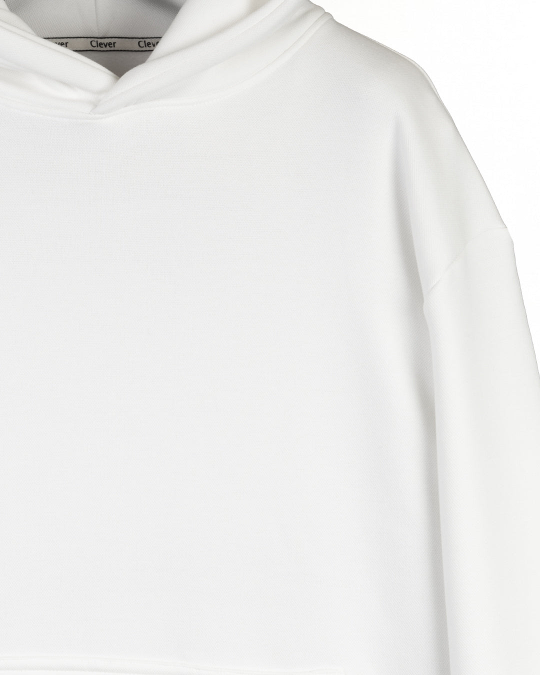 White Basic Cotton Hoodie