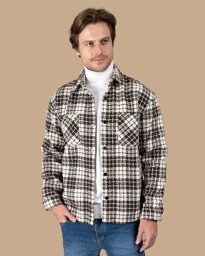 Brown Flannel  checkered winter shirt
