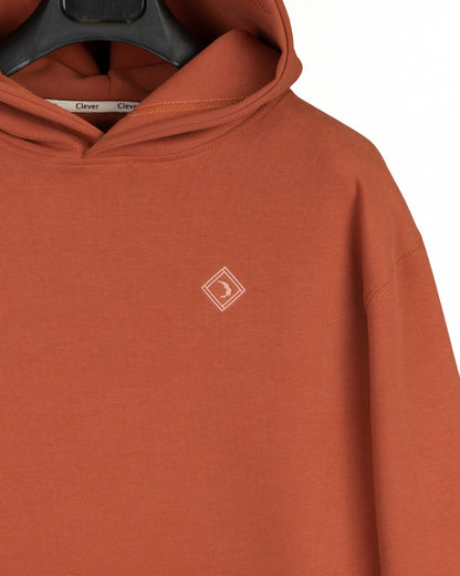 Men's Classic Minimalist Hoodie - Rust (Brick)