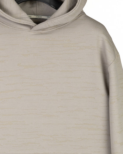 Grey Knitted Cotton Hoodie