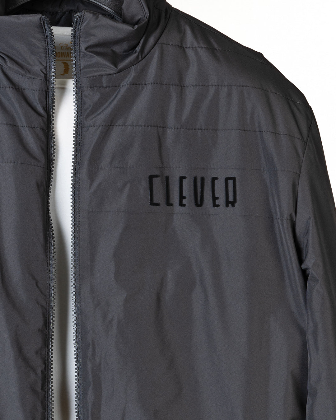 Black Clever Half-Neck Waterproof Jacket
