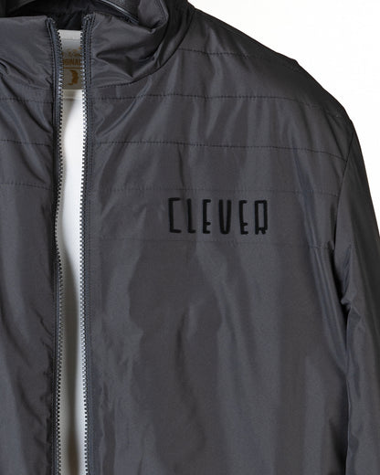 Black Clever Half-Neck Waterproof Jacket
