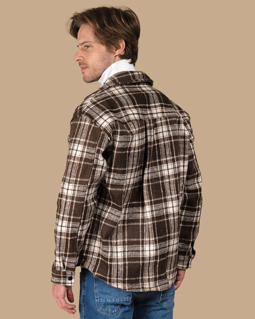Brown Flannel checkered winter shirt