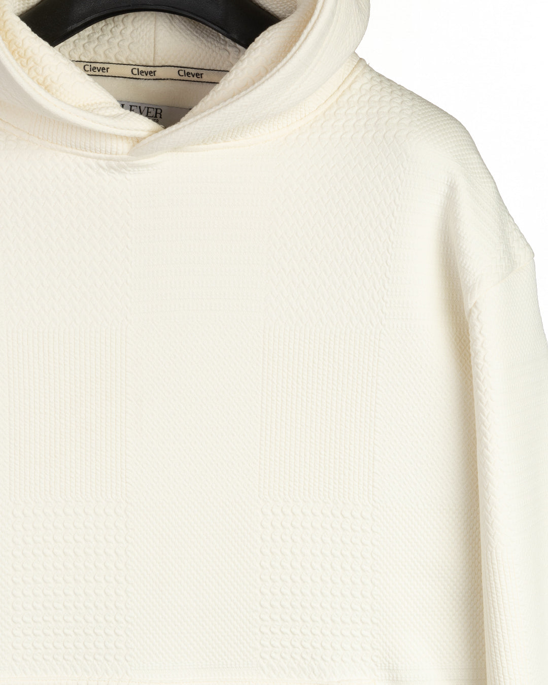 Off-White Patterned Knit cotton Hoodie