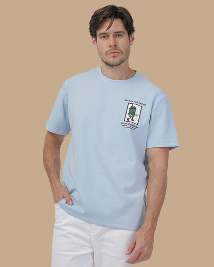 Baby Blue Cotton T-shirt
