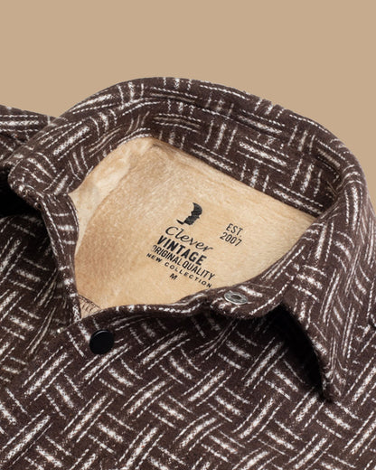 Brown checkered winter shirt