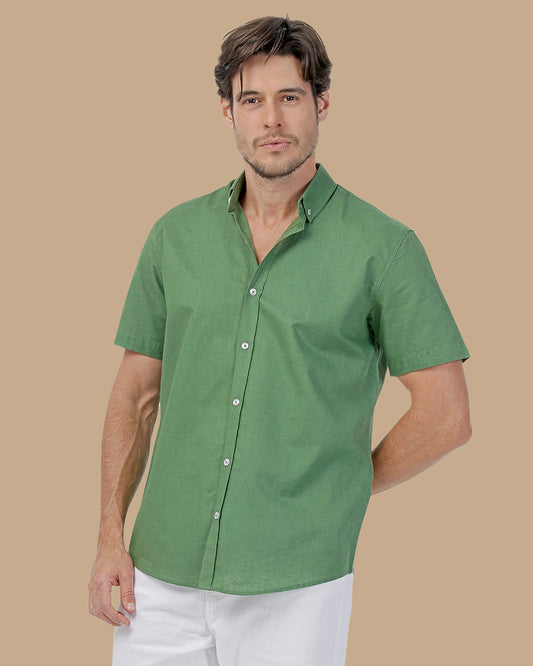 Olive Green Linen shirt