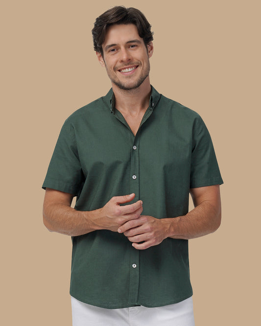 Dark Green Linen shirt