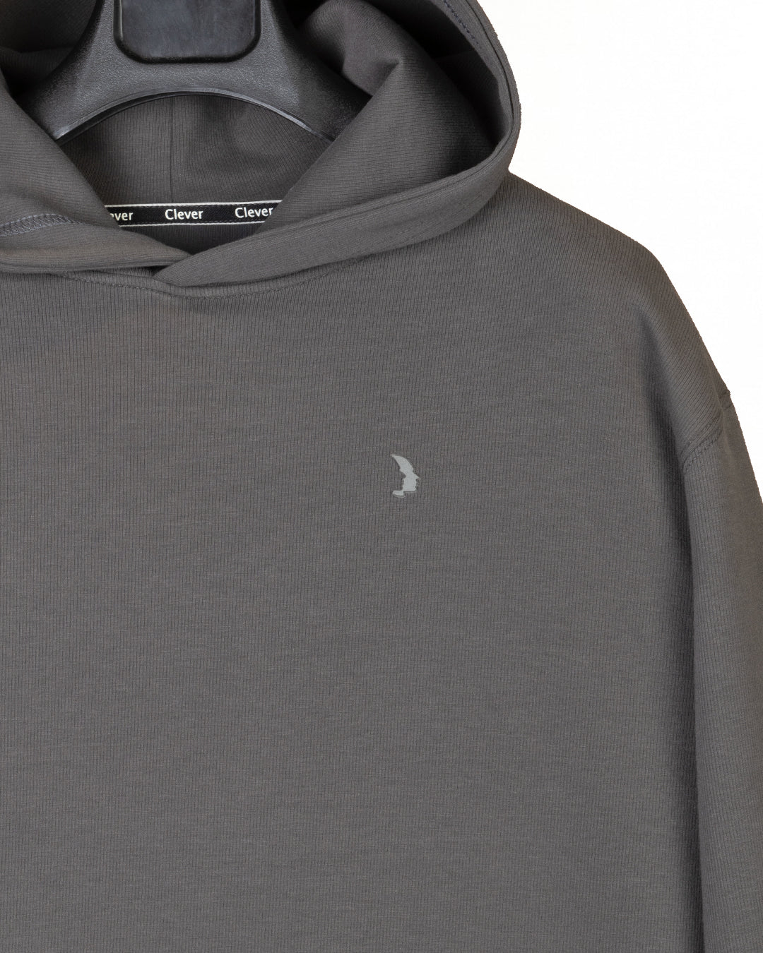 Grey Plain Cotton Hoodie (Big Size)