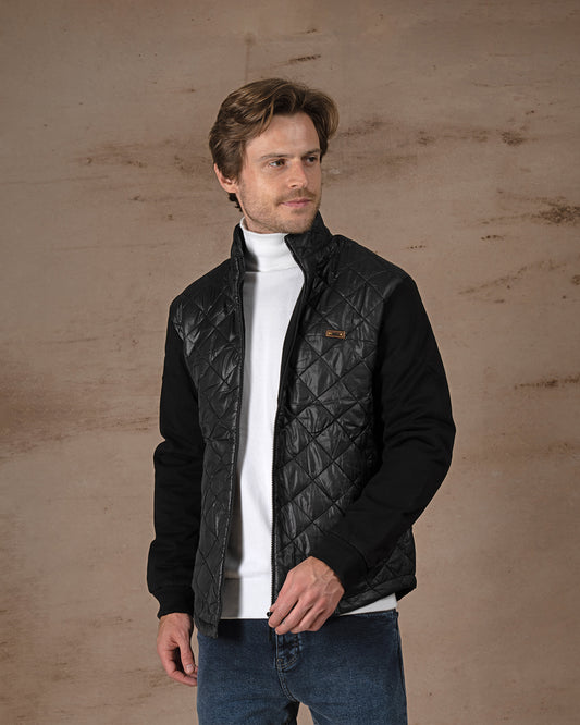 Black Regular fit waterproof jacket