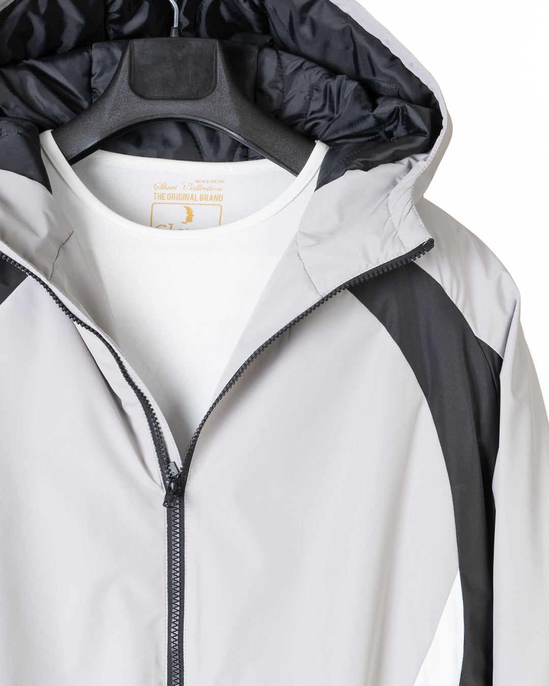 Black Color-block Sport Waterproof Jacket