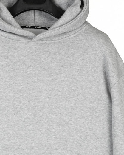 Light-Grey Basic Cotton Hoodie
