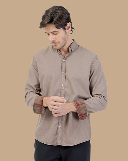 Brown Cotton shirt