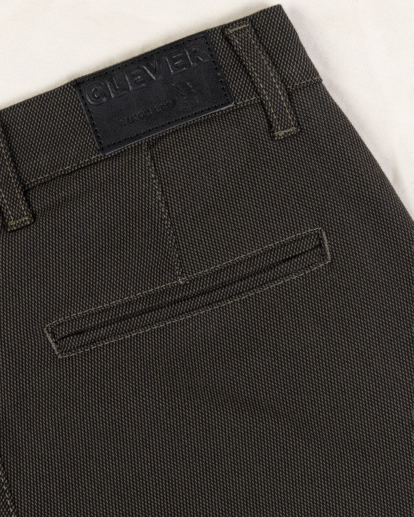 Oil Textured Classic Slim-Fit  Pants