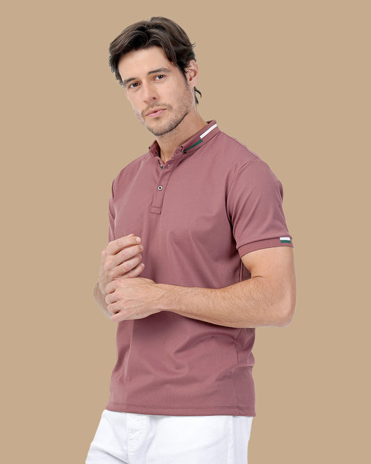 Taupe Cotton Polo Shirt