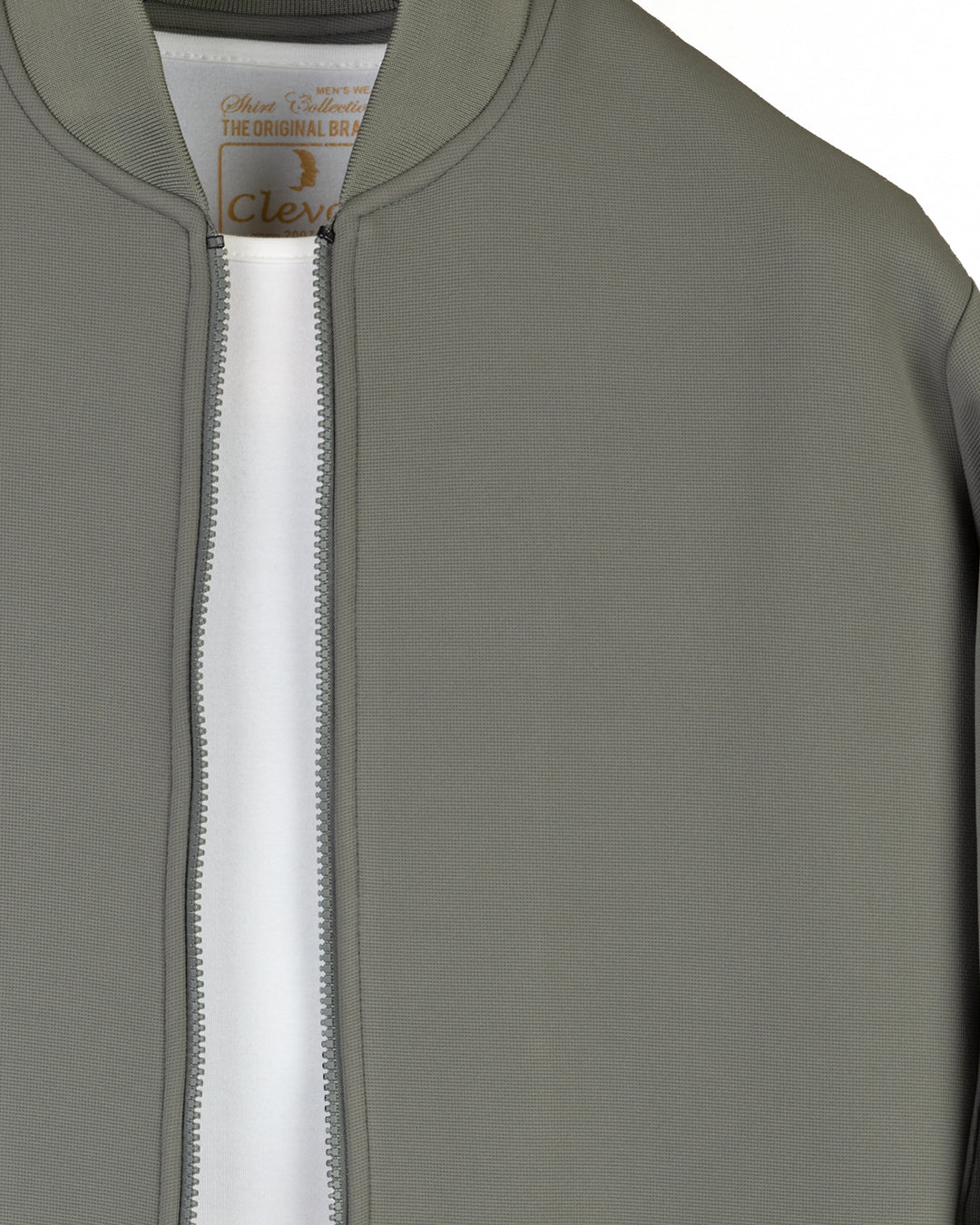 Oil Round-Neck Full-Zipper Plain Cotton Hoodie