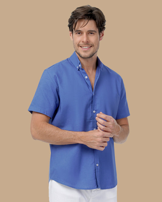 Royal Blue Linen shirt