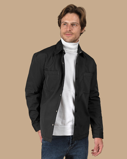 Black waterproof winter shirt