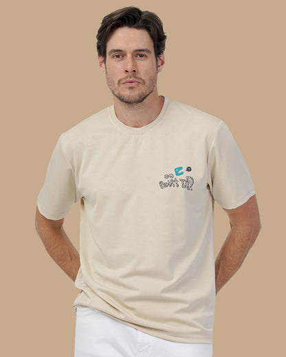 Beige Cotton T-shirt