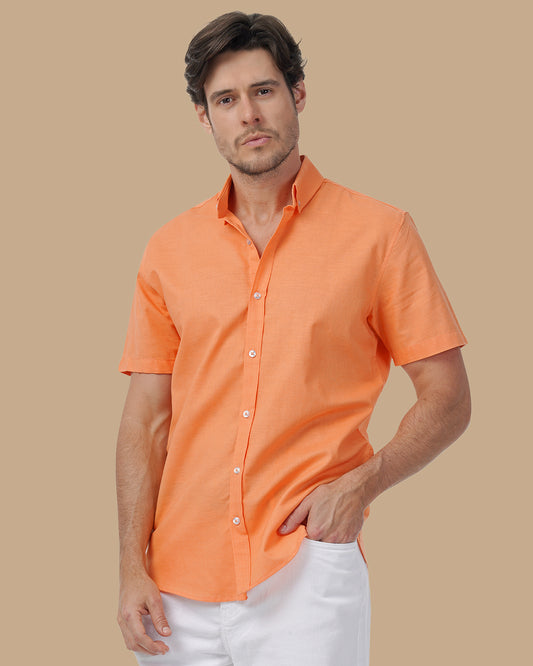 Orange Linen shirt