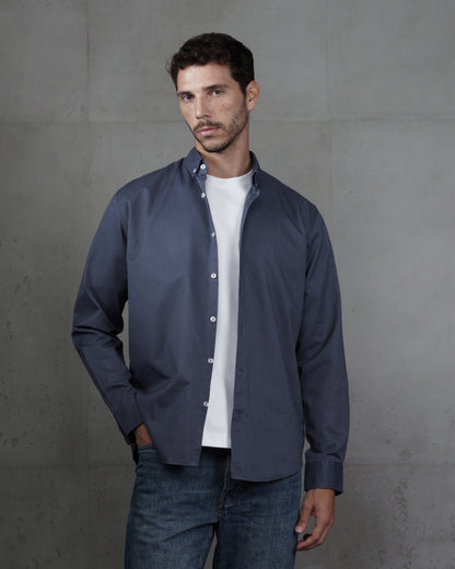 Navy Men’s Plain Cotton Shirt