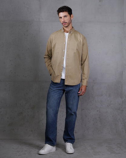 Camel Men’s Plain Cotton Shirt