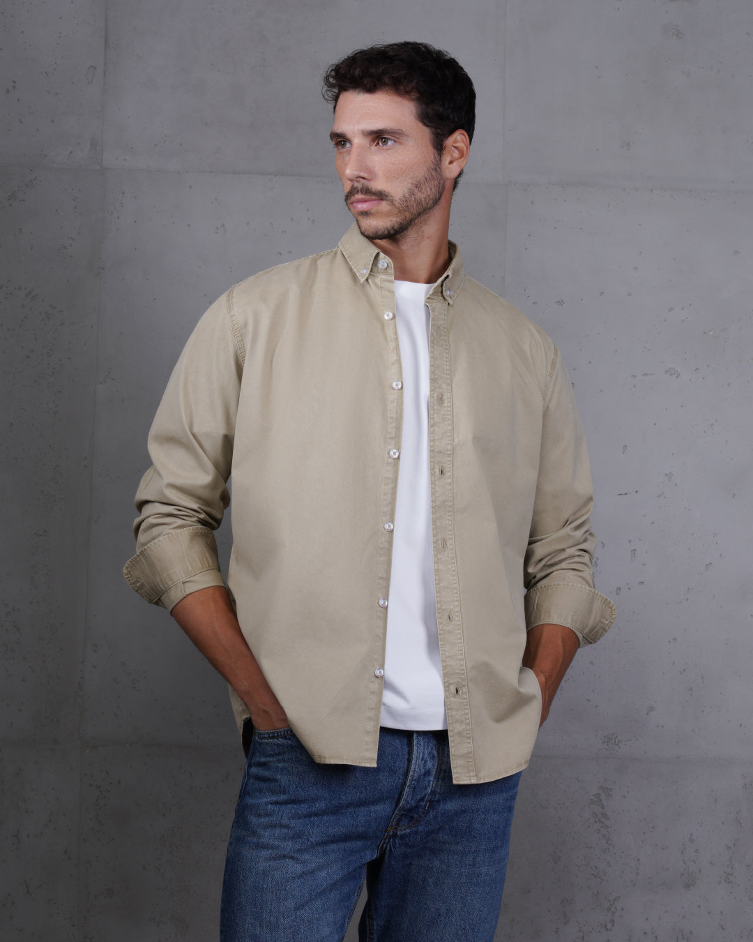 Caffee Men’s Plain Cotton Shirt