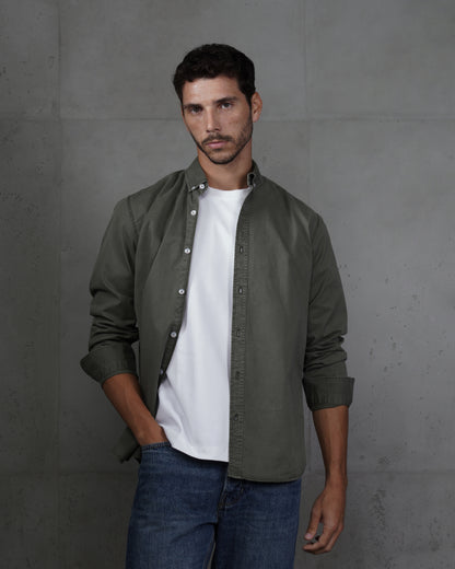 Dark Oil Men’s Plain Cotton Shirt