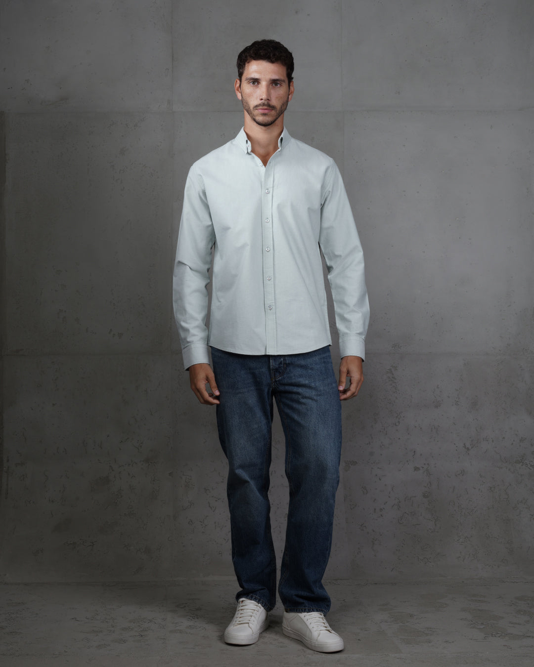 Mint Green  Plain Cotton Shirt